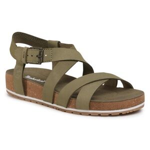Timberland Malibu Waves Women's Olive Green Strap Sandals 9.5